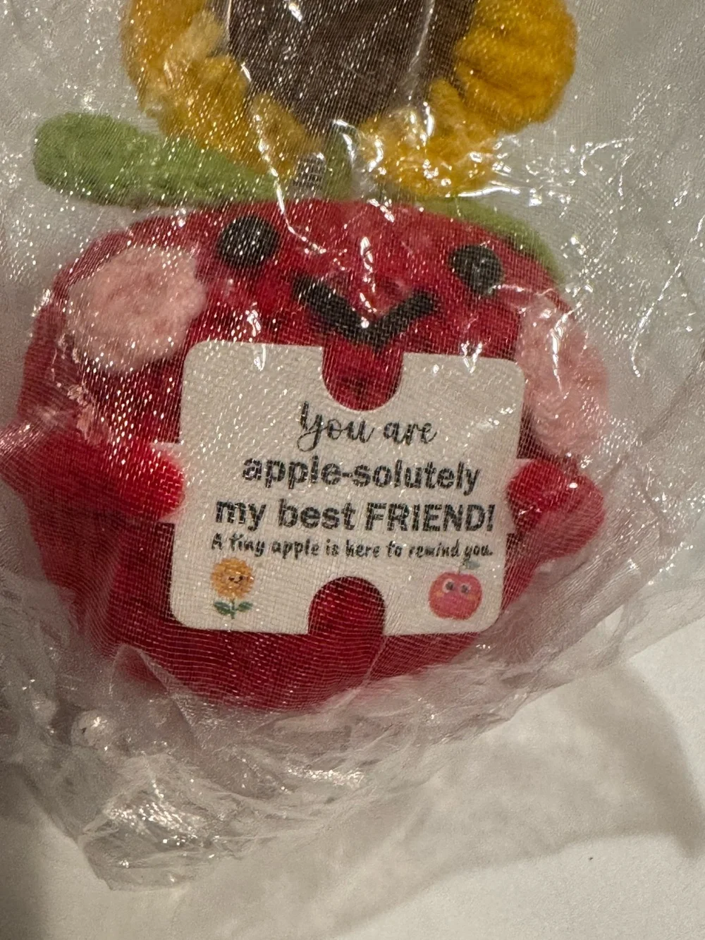 Crochet Apple with Sunflower and 